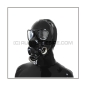 Preview: Deluxe gasmask-zipper-hood HR-P3 with three gasmasks threads and two thread cover - model PMK-2TA